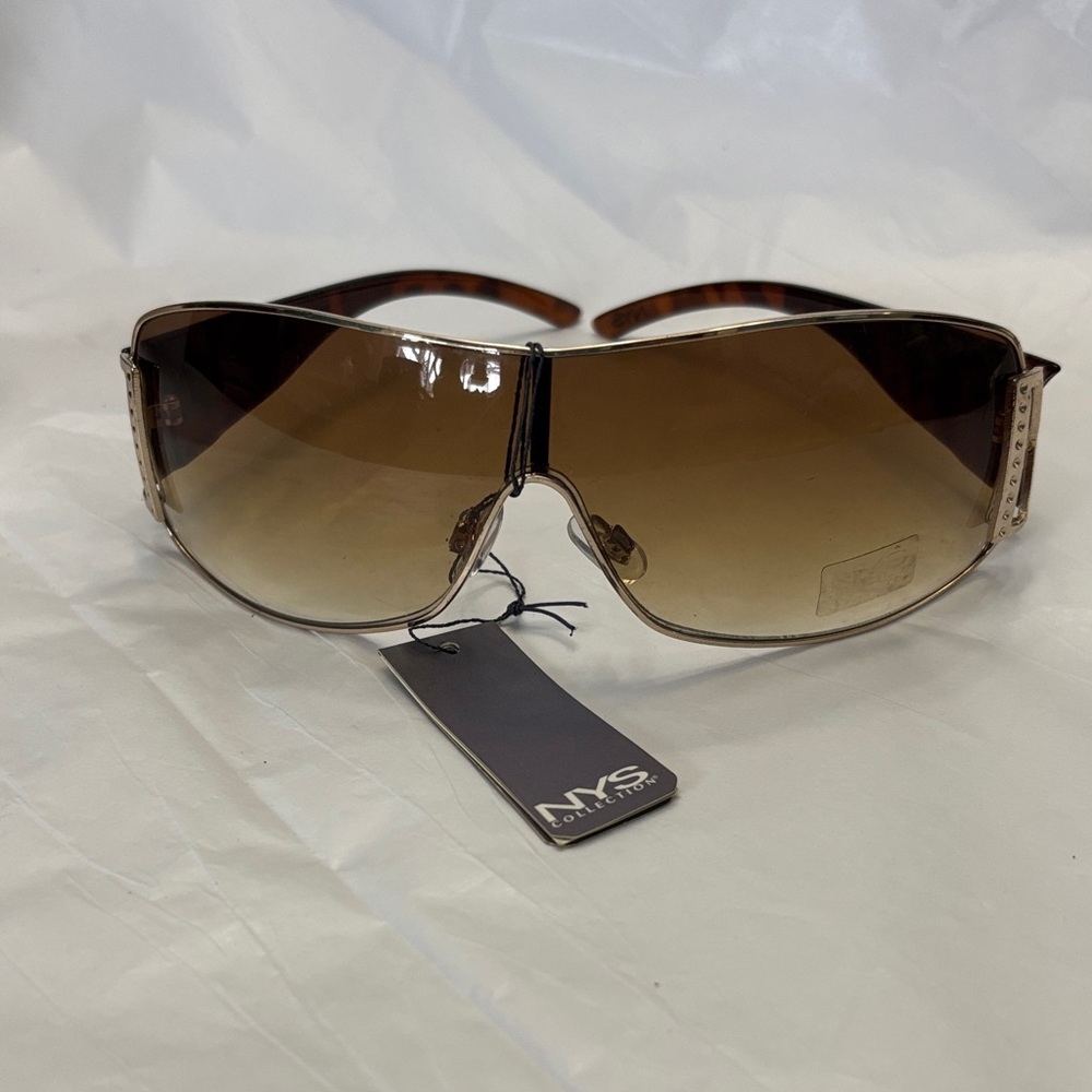 Women's Brown Gradient Shield Sunglasses